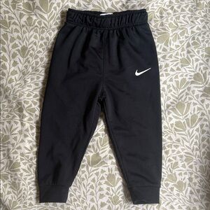 Nike Kids Black Sweatpants with White Logo